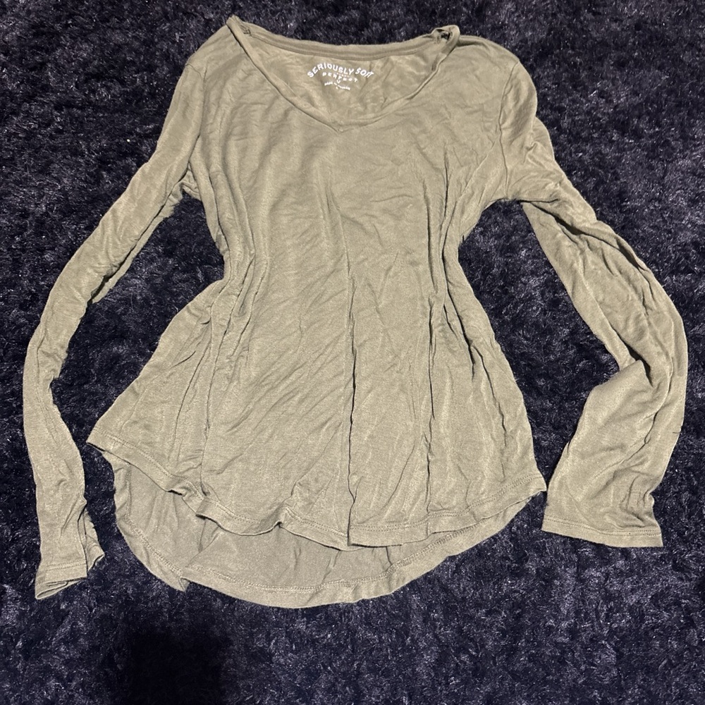 Stylish Olive Long Sleeve Top